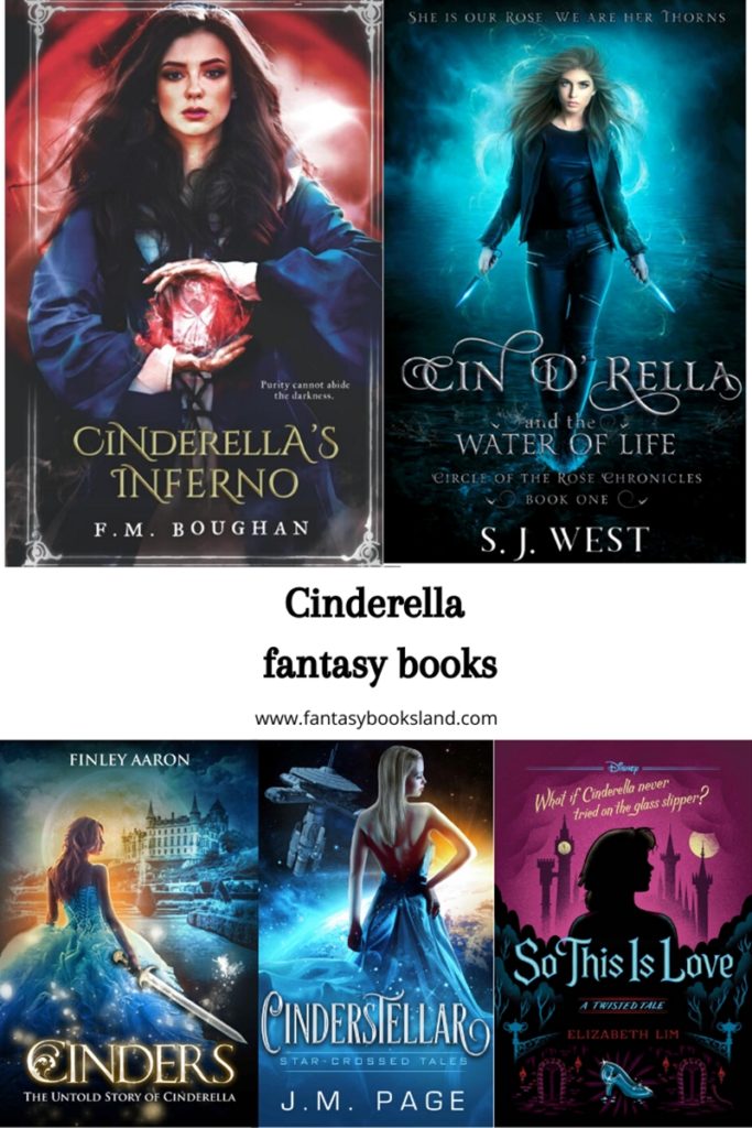 Fantasy books with Cinderella theme - covers